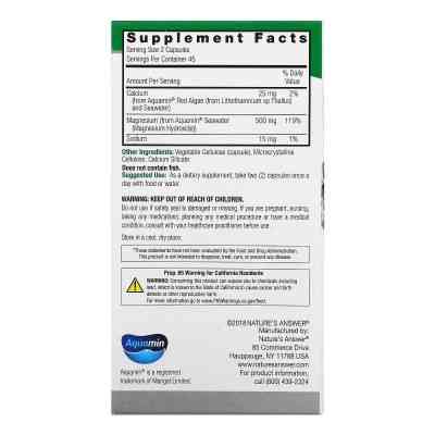 Минералы Nature's Answer Магний морского происхождения, 500 мг, Marine Based Magnesium, 90 ве (NTA-16462) Винница