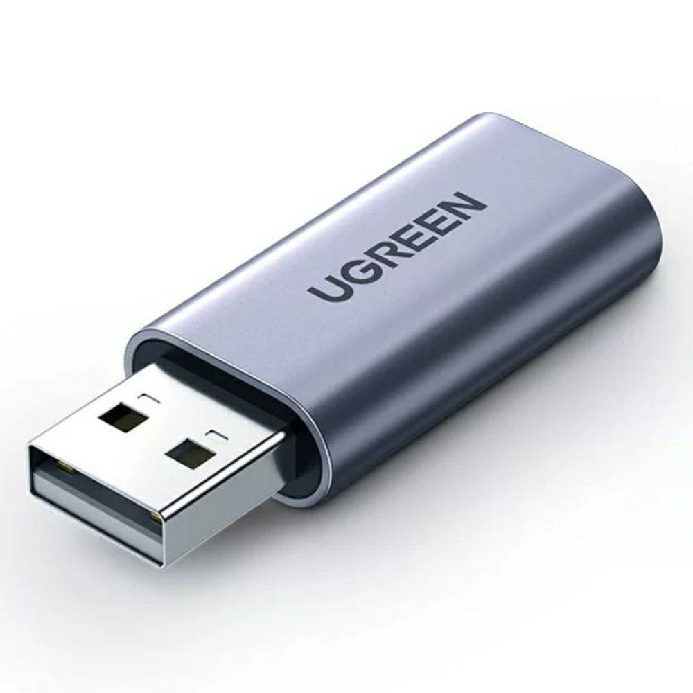 Зовнішня звукова карта USB 2.0 to 3.5m Аудіоптер TRS стерео OMTP/CTIA UGREN CM383 (Сіра) Миколаїв - фото 2