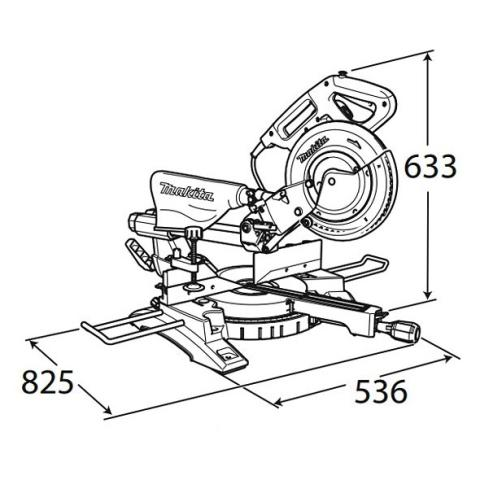 Професійна ручна торцювальна пила Makita LS1018LN : 1430 Вт, круг 260 мм, функція протяжки Київ - фото 7