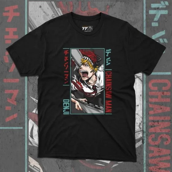 Футболка для подростка мальчика с принтом Человек Бензопила Денджи Размер 160 Anime10473 Днепр