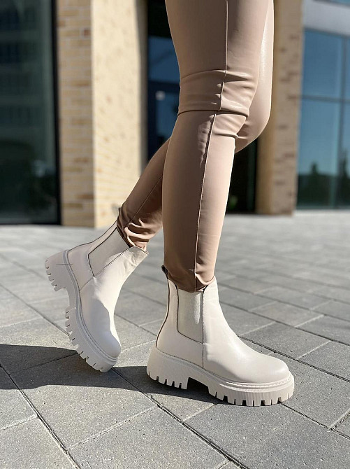 Черевики жіночі GREMMY бежеві натуральна шкіра висота 13 см (604/1) Коломыя - изображение 5