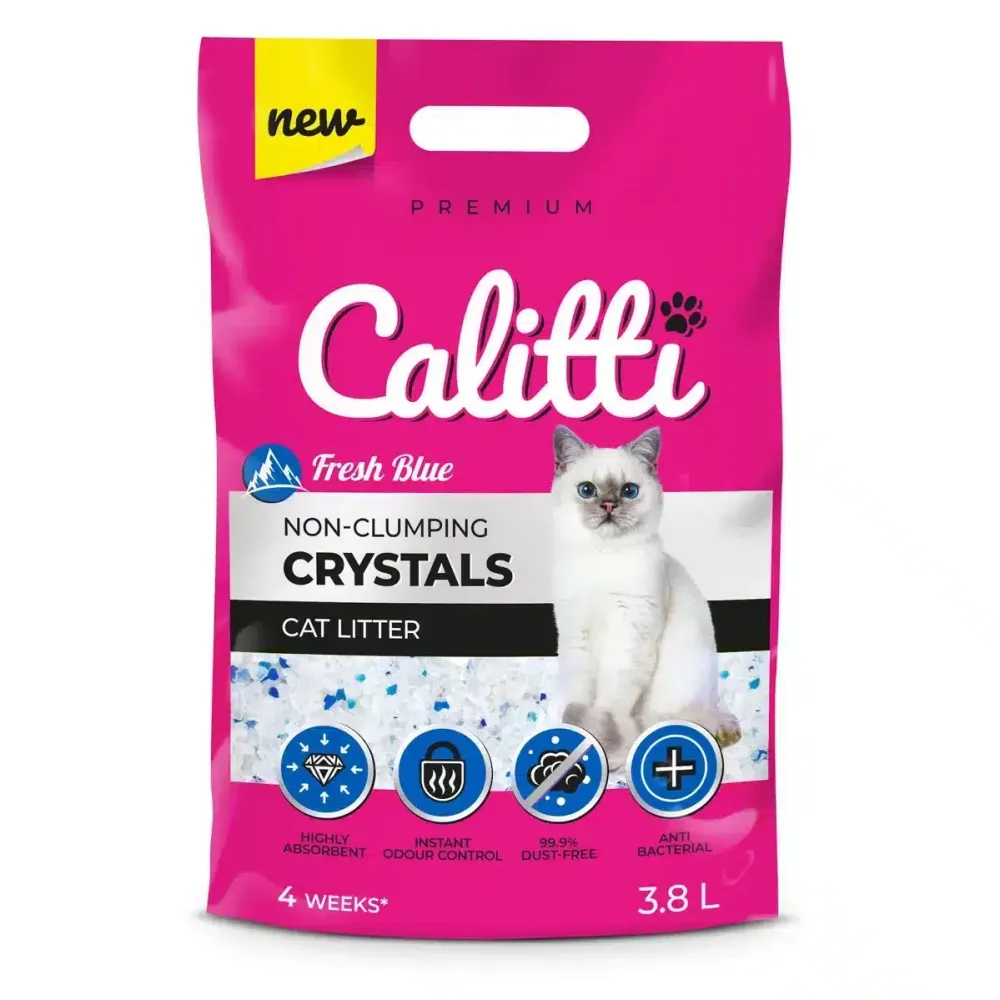 Силікагелевий наповнювач для котячого туалету Calitti Crystals 3.8 л Fresh blue Вінниця - фото 3