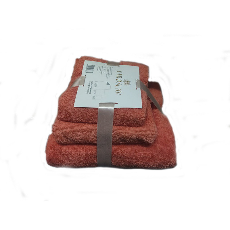 Набір 3шт. махрових рушників абрикосовий - 70*140, 50*90, 40*70 Київ - фото 1