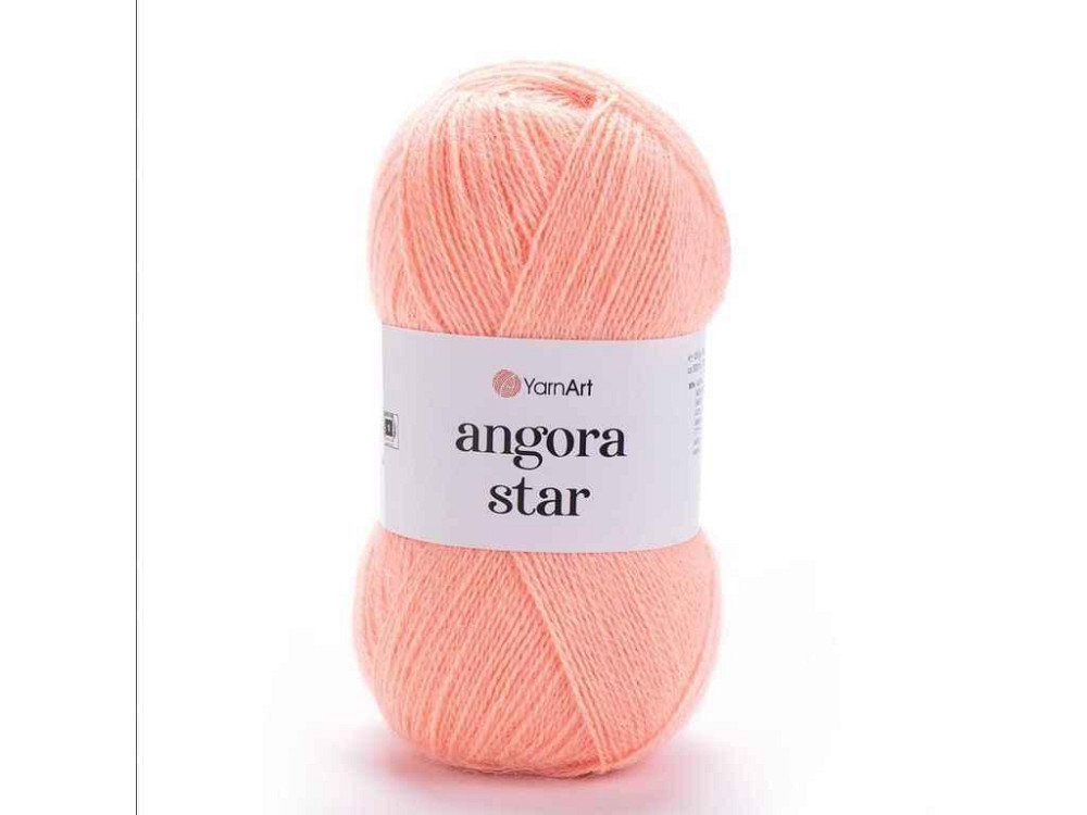 Пряжа Angora Star персиковий 80% акрил 20% вовна 500м 100г 5шт/уп 565 ТМ YarnArt Київ - фото 1