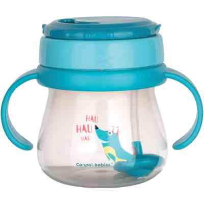 Поильник-непроливайка Canpol babies со складывающейся силиконовой трубочкой с утяжелителем 250 мл (56/517) Винница