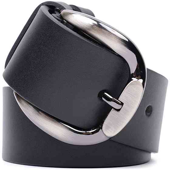 Люксовый ремень под джинсы из натуральной кожи GRANDE PELLE 11691 Черный Киев