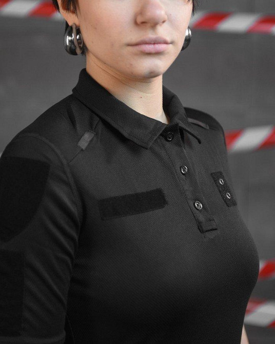 Женское поло black НП4951 Одесса - изображение 7