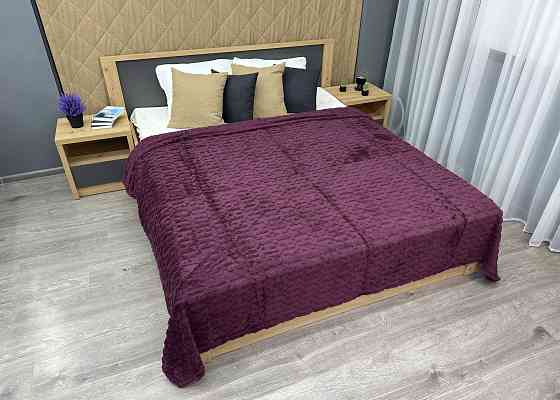 Плед-покривало 200х230 см (+-5см) Сливовий (87-242) Київ