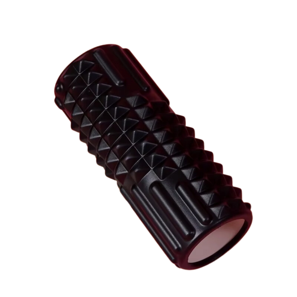 Ролик массажный для йоги и фитнеса,валик гимнастический, черный 33 х 13 см EV01C_black Каменец-Подольский - изображение 2