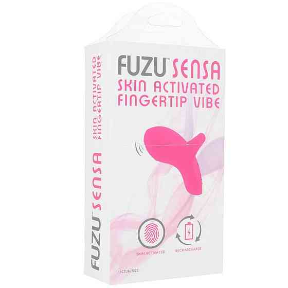 Вібратор на палець FUZU Sensa Skin Activated Fingertip Vibe – Pink, сенсорне керування, 8 режимів Sex Aura Київ
