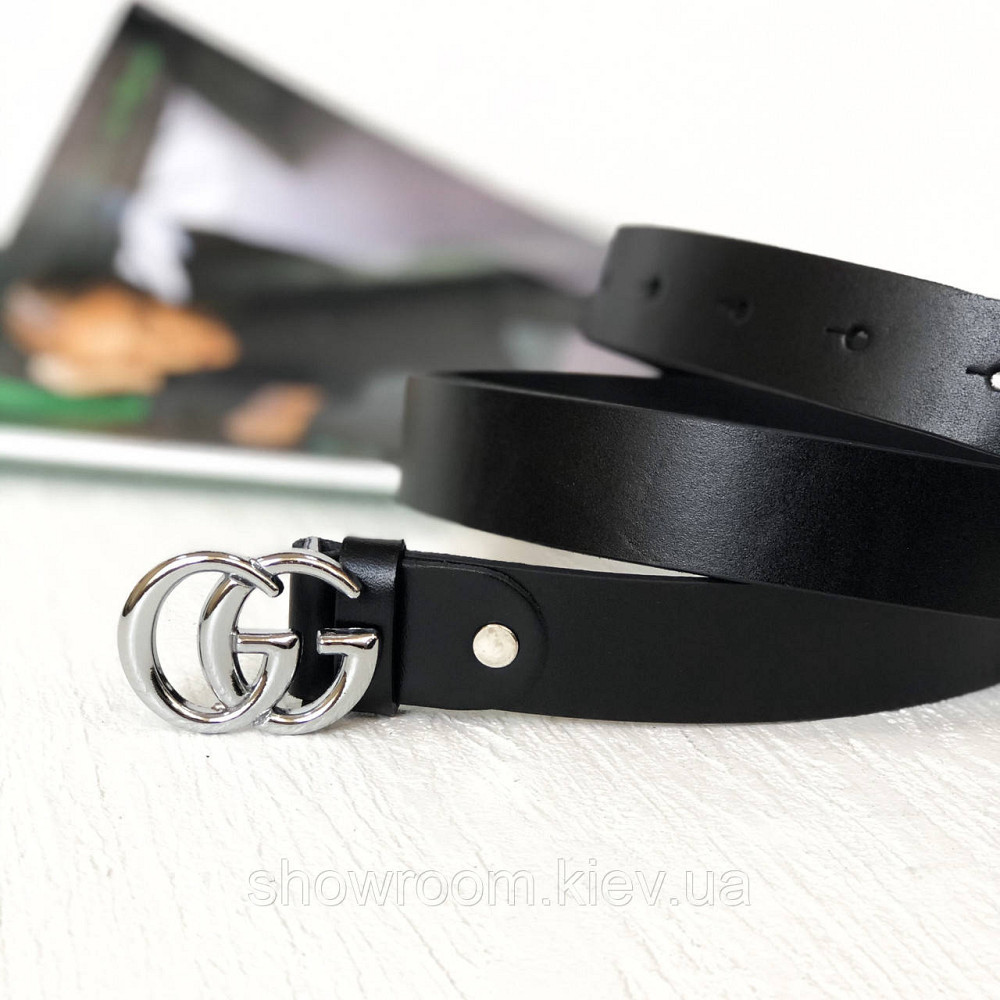 Жіночий стильний шкіряний ремінь (5001) silver Київ - фото 2