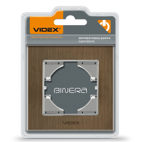 BINERA шоколадний алюміній Рамка горизонтальна 1-а Videx Житомир - фото 3