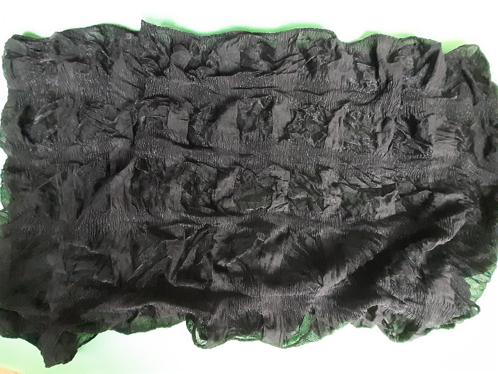 Шарф женский черный гармошка размер шарфа приблизительно 140*35см Киев - изображение 3