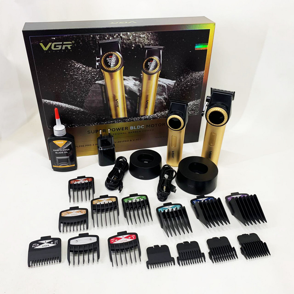 Хороший бездротовий тример VGR 2 в 1 V-001 V-977 GOLD, Тример для складної стрижки волосся EJ-96 Івано-Франківськ - фото 5