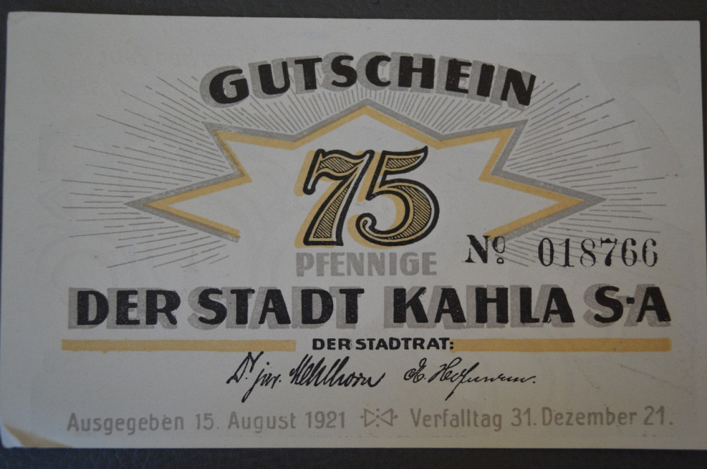 Німеччина. Нотгельд. 75 Pf ( 10 ) Полтава - фото 1