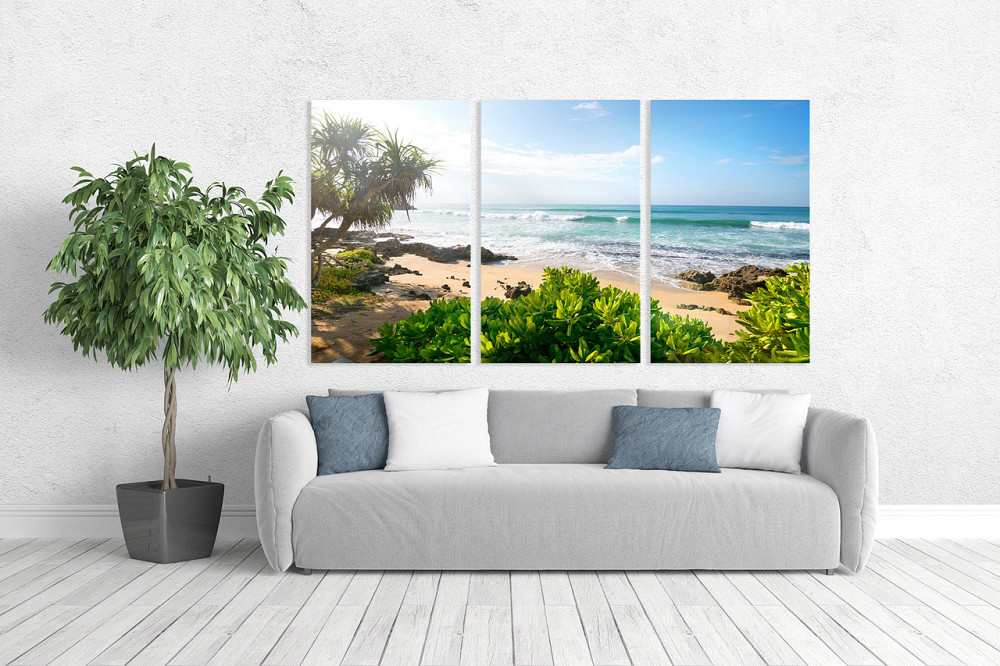 Модульная картина в гостиную / спальню  Морські хвиилі   ART-010_3A 70х130 см Киев - изображение 2