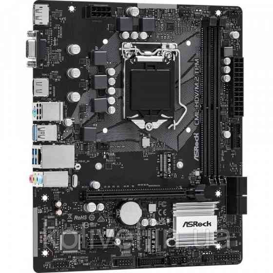 ASRock CML-HDV/M.2 TPM R2.0 (1200/H370, 2*DDR4, PCIex16, DP/HDMI/VGA, 4xSATAІІІ, M.2, GLan, 7.1ch, m Киев