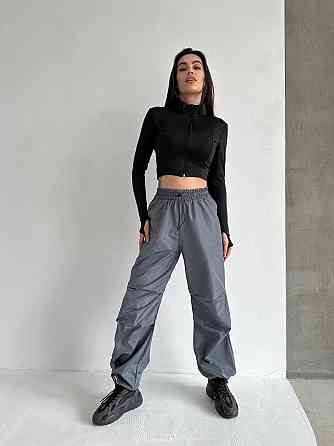 Женский прогулочный костюм двойка: кофта и штаны микродайвинг + плащевка Черный 2, 42/44 Одесса