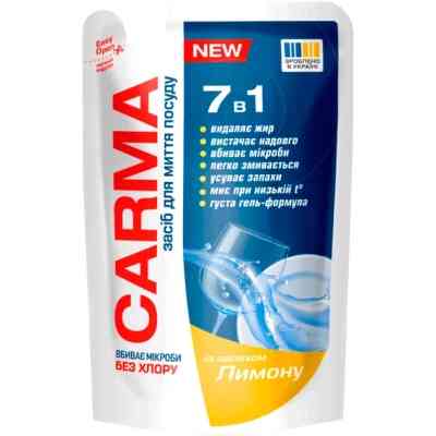 Средство для ручного мытья посуды Carma Сода эффект Дой-пак 400 мл (4820204702540) Вінниця