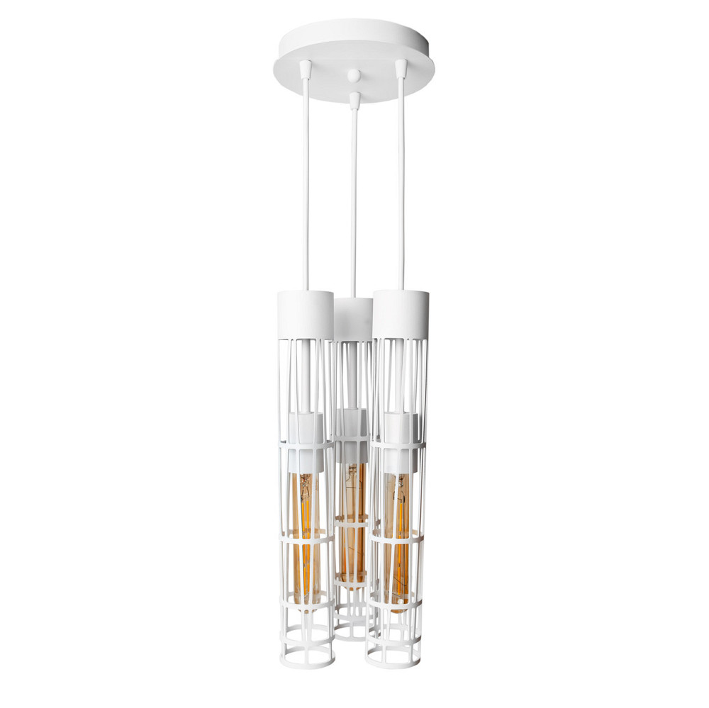 Світильник лофт підвісний Е27-3 Flow NL 6040-3R WH Київ - фото 5