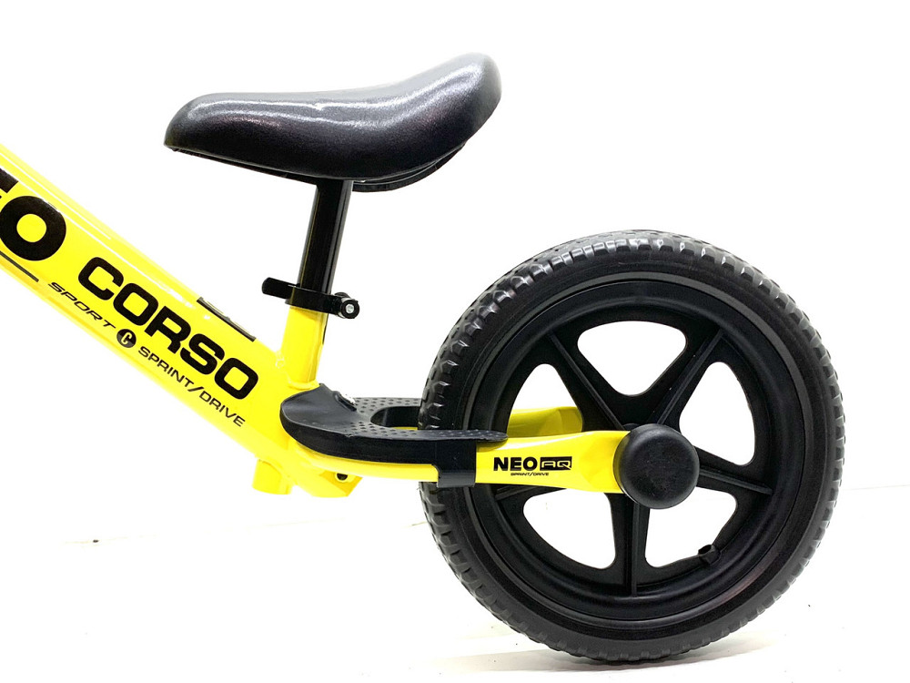 Велобіг CORSO NEO сталева рама колеса 12 дюймів підставка для ніг Жовтий (EN-40701) Чернігів - фото 2