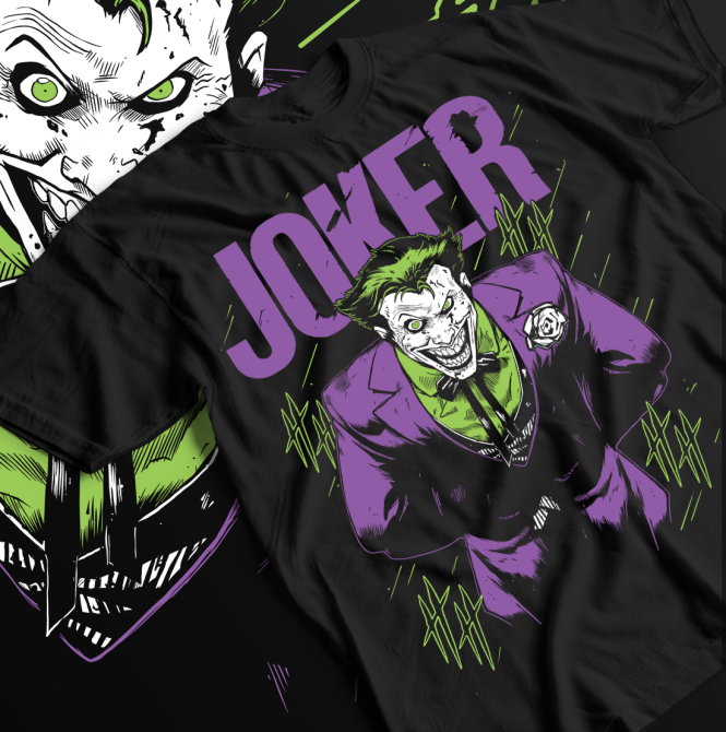 Футболка для мальчика аниме Батман Комикс Джокер Вхо оверсайз (рост от 165 до 180 ) Черний AnimeJ0655m Днепр - изображение 1