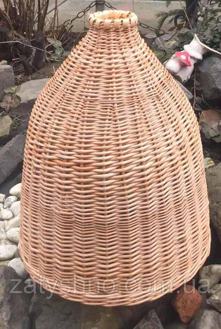 Светильник плетеный из лозы | люстра под размер | плетеная люстра овальная Киев - изображение 3