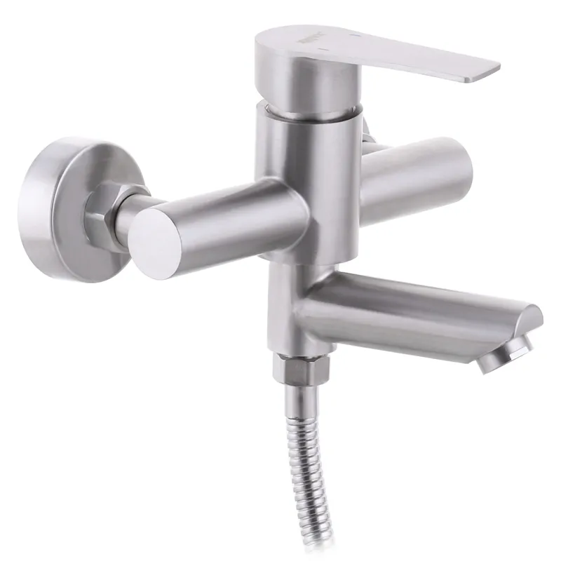 Змішувач для ванни Zerix JAX-009 з нержавіючої сталі SUS304 з євродушем ZX3148 Харків - фото 1