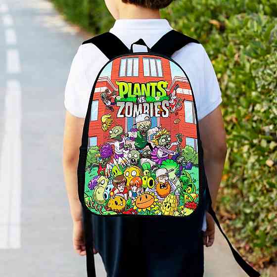 Рюкзак дитячий Рослини проти зомбі "Plants vs. Zombies" 34х27см, міський ранець для хлопчика з принтом (00423) Київ