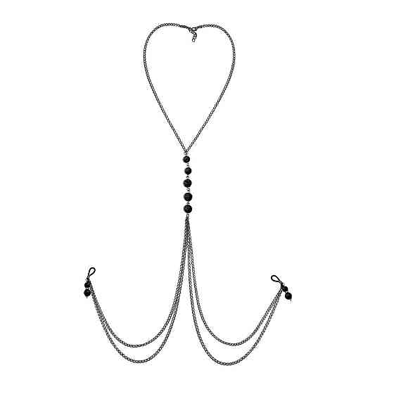 Прикраса на груди з натуральним камінням Art of Sex - Nipple clamps Lava Sex Aura Київ