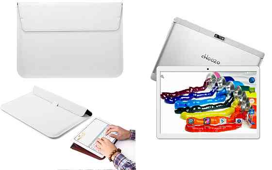 Чохол-конверт VitoCase для Hoozo MT116, Hoozo MT232, з функцією підставки для планшета Білий Київ