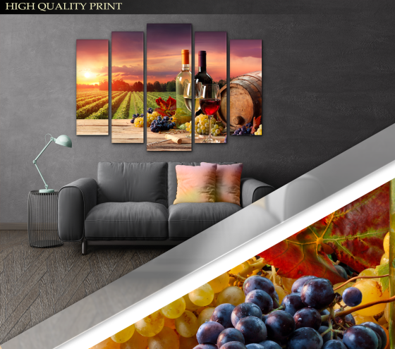 Модульна картина у вітальню / спальню Природа Вино Art-421_5 ( 80х118см ) Київ