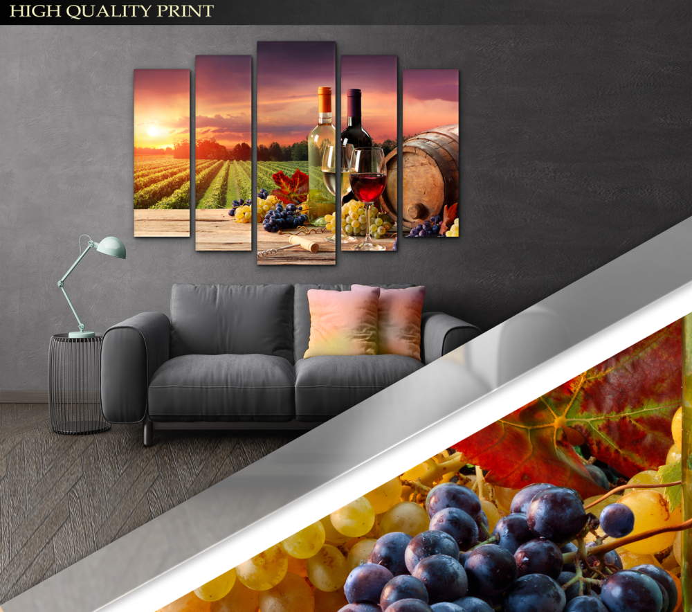 Модульна картина у вітальню / спальню Природа Вино Art-421_5 ( 80х118см ) Київ - фото 2