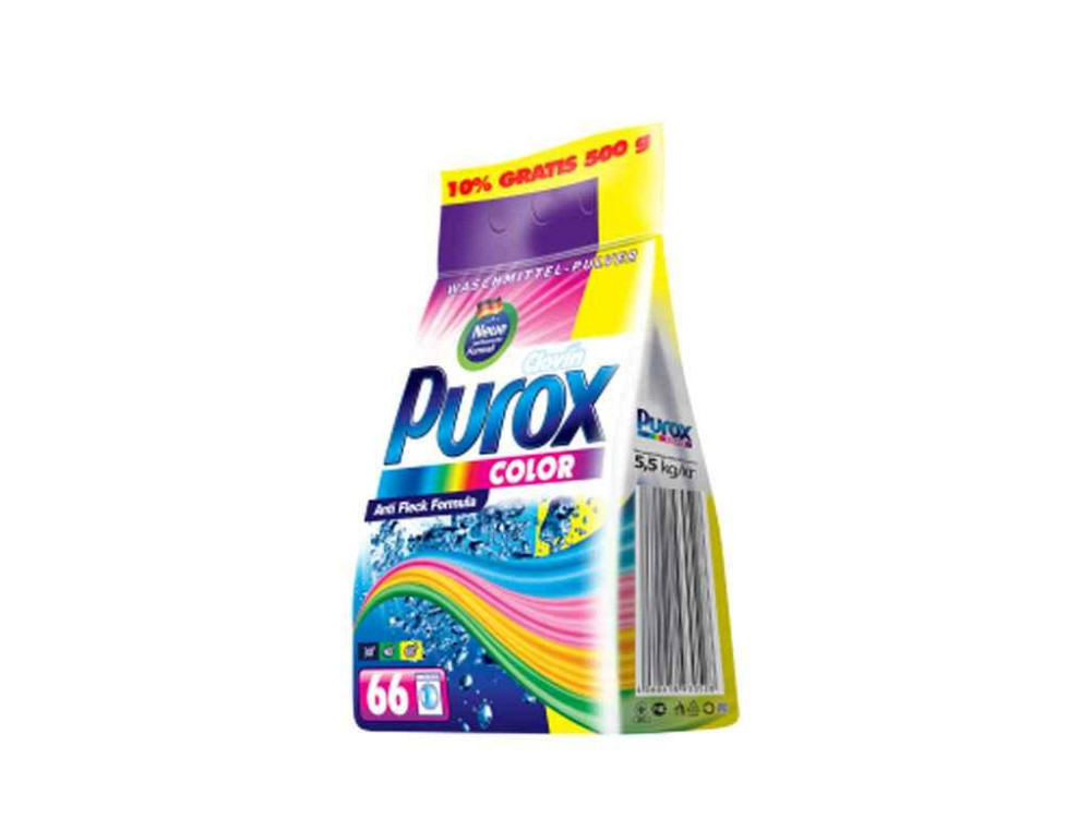 Стиральный порошок универс. 5,5кг п/э Color ТМ PUROX Киев - изображение 1
