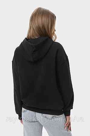 Худі на блискавці жіноче базове RAY PREMIUM LOOSE чорне (U0409W-Black) S Київ