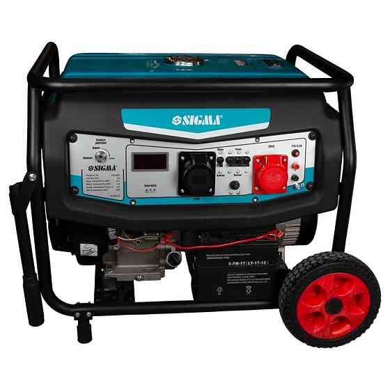 Генератор бензиновый 220-380В 8.5/9.0кВт 4-х тактный электрозапуск SIGMA (5710511) Ровно