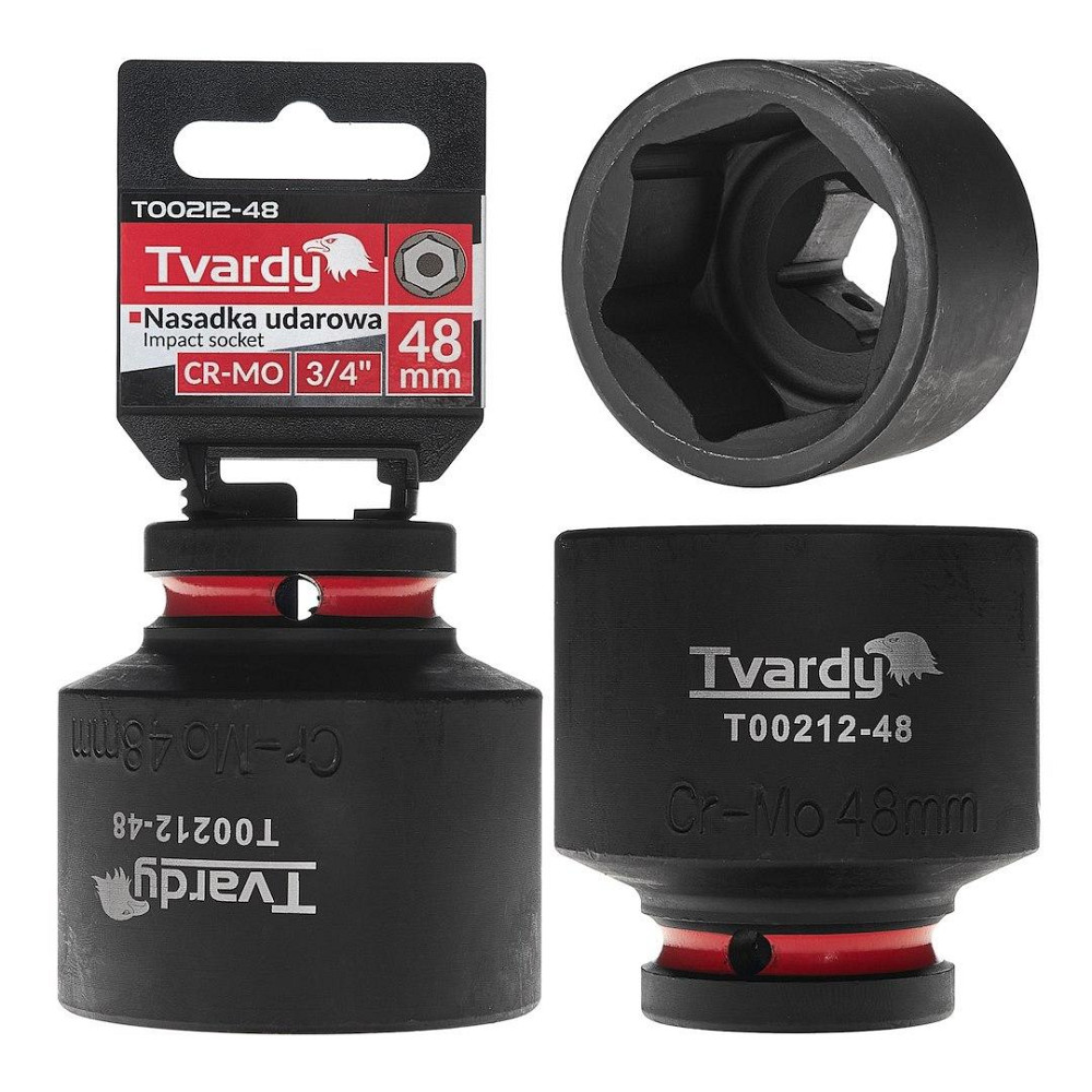 Головка ударна "Tvardy" з хром-молібденової сталі (Cr-Mo)  3/4"  6-гранна 48 мм Київ - фото 2