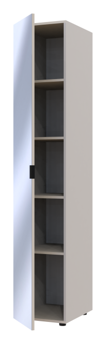 Шафа-пенал з дзеркалом Doros Гелар 39х49,5х203,4 см Кашемір (DRS-011257) Львів - фото 4