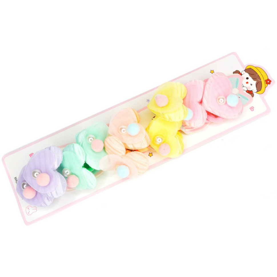 Резинка для волосся дитяча "М'які сердечка" 0108-413, 10 штук Вінниця - фото 1