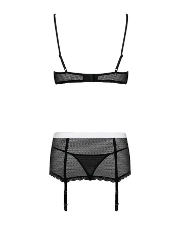 Еротичний костюм покоївки Obsessive Maidme set 5pcs S/M, бюстгальтер, пояс з фартухом, панчохи, стрі Львов