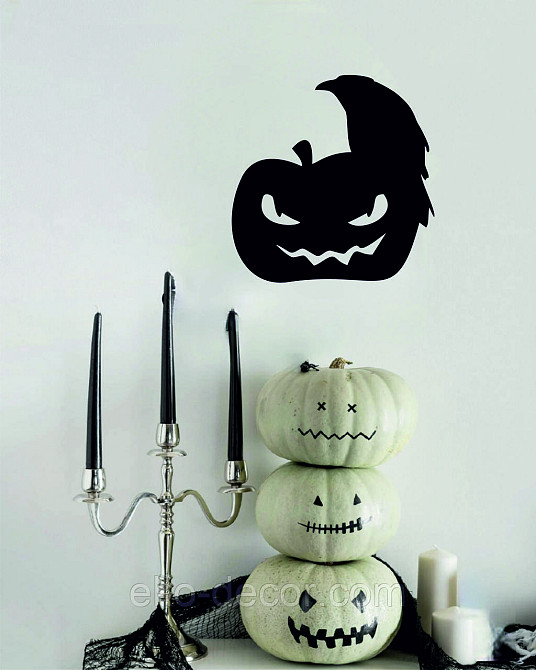 Декоративне настінне Панно «Хелловін - гарбуз і ворон», Декор на стену Київ - фото 8