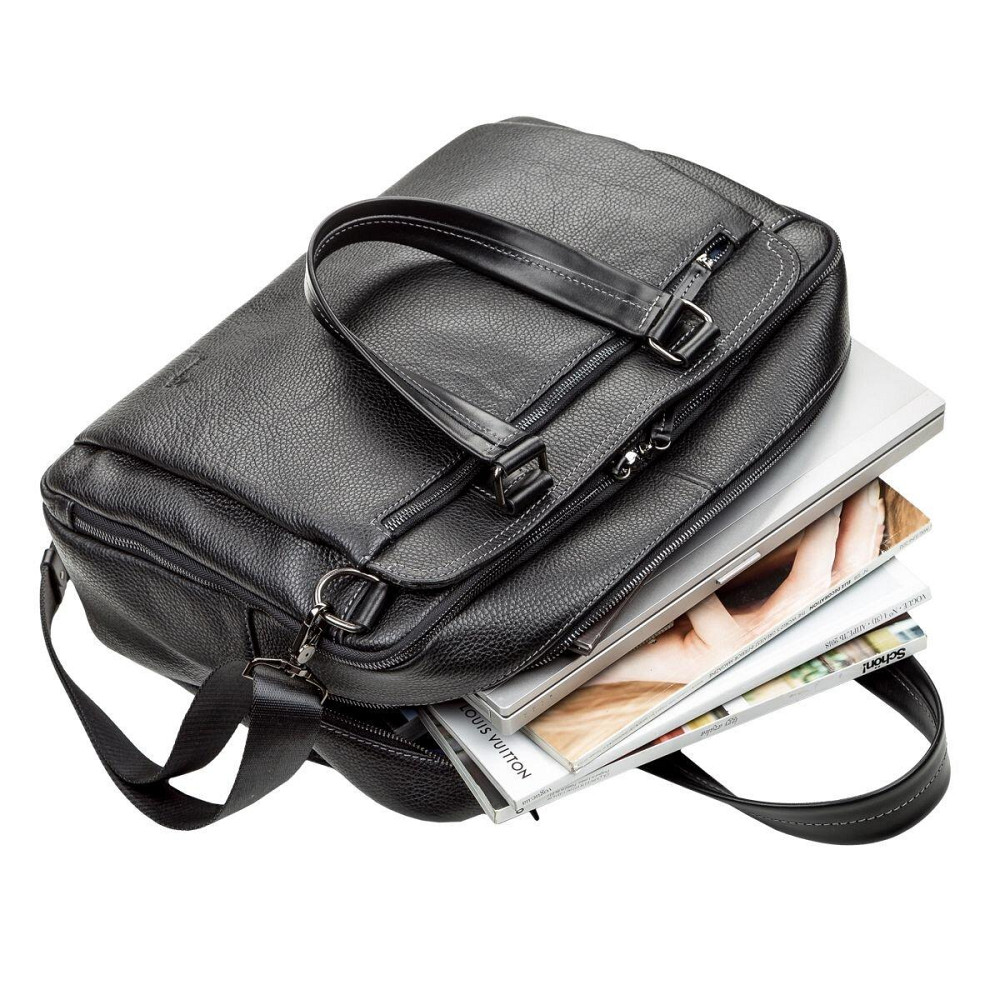 Сумка чоловіча SHVIGEL 11123 шкіряна Чорна Київ - фото 5