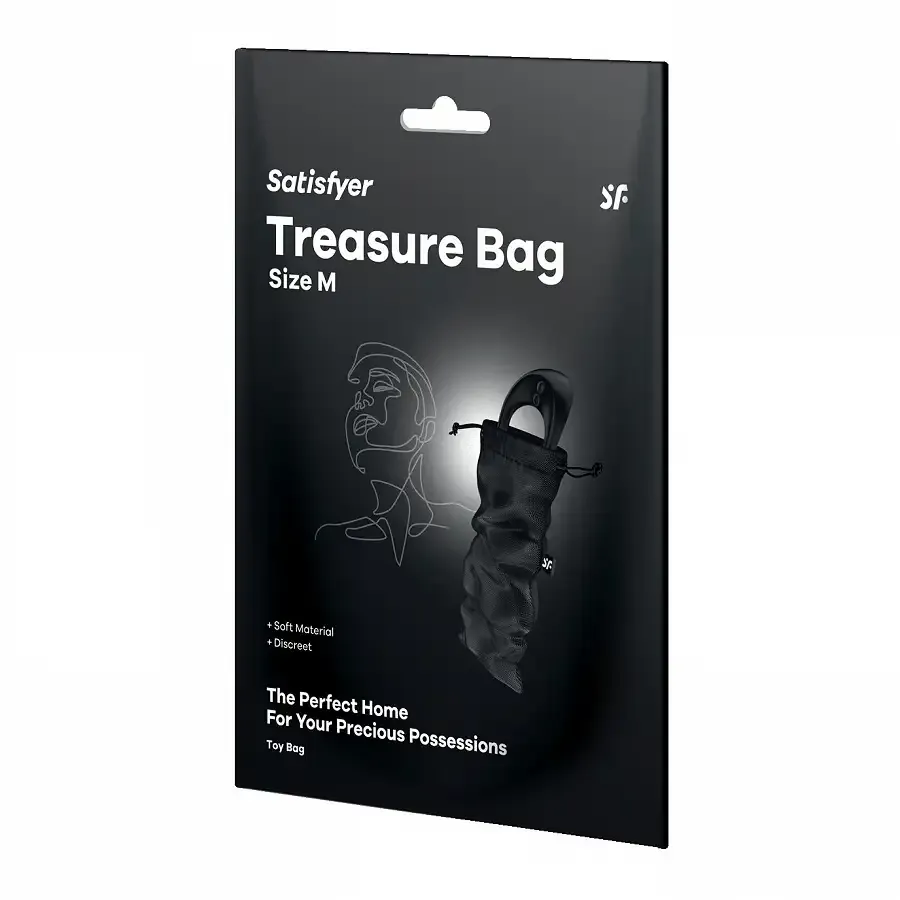 Мішечок для зберігання іграшок Satisfyer Treasure Bag M Black Львів - фото 3