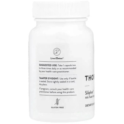 Вітамінно-мінеральний комплекс Thorne Екстракт розторопші, Siliphos, Milk Thistle Phytosome, 90 капсул (THR-73301) Вінниця - фото 3