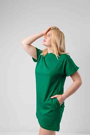 Летнее платье с карманами Nirvana батал 50-52, Зеленый Киев