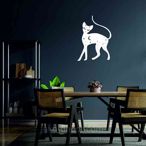 Декоративне настінне 3D Панно «Кіт» Декор на стіну з об'ємом Київ