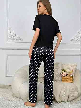 Женский домашний комплект тройка: футболка шорты и штаны с принтом 44/46 Одесса