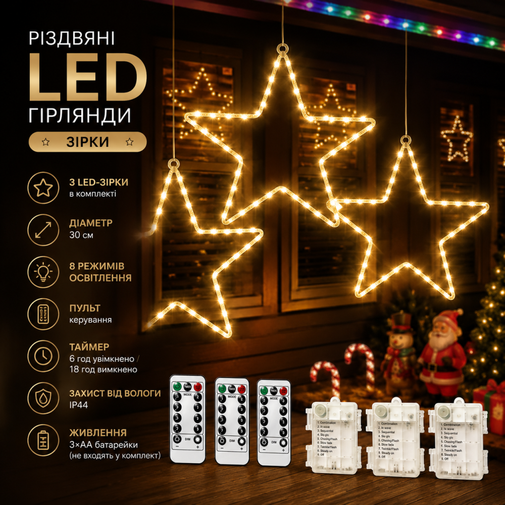 Рождественские LED-гирлянды KNONEW 