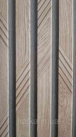 Обои виниловые на флизелине метровые Sintra Edelina полосы под стеновую панель темно коричневые бежевые Киев