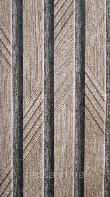 Обои виниловые на флизелине метровые Sintra Edelina полосы под стеновую панель темно коричневые бежевые Киев - изображение 1